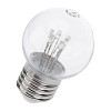 Ретро-лампа светодиодная диаметр 45мм, E27, 6 LED, 2Вт, ТЕПЛЫЙ БЕЛЫЙ, прозрачная колба, 230В NEON-NIGHT