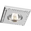 Светильник потолочный встраиваемый, MR16 MAX50W 12V G5.3, прозрачный, хром,DL102-C