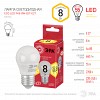 ECO LED P45-8W-827-E27 R Лампа светодиодная ЭРА RED LINE ECO LED P45-8W-827-E27 8Вт шар теплый белый свет E27