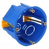 KUP-68-45-blue Коробка установочная ЭРА KUP-68-45-blue синяя 68х45мм для полых стен саморезы пластиковые лапки IP20
