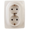 12-2006-02 Розетка ЭРА Серия 12 12-2006-02 двойная с заземлением 2X2P+E Schuko 16А-250В б