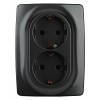 12-2106-05 Розетка ЭРА Серия 12 12-2106-05 двойная с заземлением 2X2P+E Schuko 16A-250В IP20 антрацит