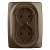 12-2106-13 Розетка ЭРА Серия 12 12-2106-13 двойная с заземлением 2X2P+E Schuko 16A-250В I