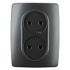 12-2107-05  Розетка ЭРА Серия 12 12-2107-05 двойная без заземления 2X2P 16A-250В IP20 антр