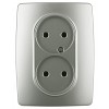 12-2107-15 Розетка ЭРА Серия 12 12-2107-15 двойная без заземления 2X2P 16A-250В IP20 перл