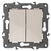 14-1104-02 Выключатель ЭРА Elegance 14-1104-02 двойной 10АХ-250В IP20 слоновая кость