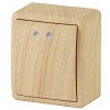 11-1202-11 Выключатель ЭРА Эксперт 11-1202-11 с подсветкой 10АХ-250В IP20 ОУ сосна