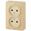 11-2202-11  Розетка ЭРА Эксперт 11-2202-11 двойная 2х2P 16A-250В IP20 ОУ сосна