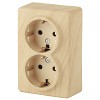 11-2205-11  Розетка ЭРА Эксперт 11-2205-11 двойная с заземлением 2х2P+E Schuko 16A-250В IP