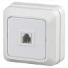 2-302-01 Розетка Intro Quadro 2-302-01 телефонная RJ11 IP20 ОУ белый