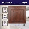 1-203-10 Розетка Intro Plano 1-203-10 2P+E Schuko с крышкой 16А-250В IP20 СУ венге
