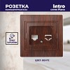 1-303-10  Розетка Intro Plano 1-303-10 информационная RJ45 IP20 СУ венге