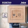 1-303-11 Розетка Intro Plano 1-303-11 информационная RJ45 IP20 СУ Plano сосна