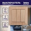 4-106-11 4-106-11 Intro Выключатель тройной, 10А-250В, СУ, Solo, сосна