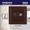 4-303-10 Розетка Intro Solo 4-303-10 информационная RJ45 СУ венге