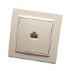 Розетка компьютерная 1-местная RJ-45, серия Эрна, слоновая кость, PST00-9007-02