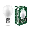 Лампа светодиодная, 7W 230V E14 4000K G45, SBG4507