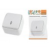 Переключатель на 2 направления 1-кл. открытой установки IP20 10А, белый Дача Народная