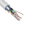 Кабель витая пара F/UTP, CAT 5e, PVC, 4PR, 24AWG, внутренний, однопроволочный, серый, 305м REXANT