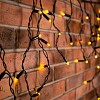 Гирлянда светодиодная Бахрома (Айсикл) 4,8х0,6м 176 LED ТЕПЛЫЙ БЕЛЫЙ черный ПВХ IP65 эффект мерцания 230В нужен блок питания 303-500 NEON-NIGHT