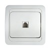 Розетка телефонная CLASSICO белая 2034 IN HOME