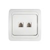 Розетка компьютерная двойная RJ-45 CLASSICO белая 2136 IN HOME