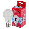 LED A60-10W-840-E27 R  Лампа светодиодная ЭРА RED LINE LED A60-10W-840-E27 R 10Вт груша нейтральный белый свет Е27