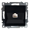 Розетка компьютерная 1-местная RJ-45 (механизм), серия Катрин, GLS00-7107-05, черный