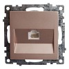 Розетка компьютерная 1-местная RJ-45 (механизм), серия Катрин, GLS00-7107-02, шампань
