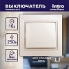 1-101-02 Выключатель Intro Plano 1-101-02 одноклавишный, 10А-250В, IP20, СУ, слоновая кос