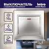 1-102-03 Выключатель Intro Plano 1-102-03 одноклавишный с подсветкой, 10А-250В, IP20, СУ,