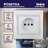 1-201-01 Розетка Intro Plano 1-201-01 без заземления 2P 16А-250В IP20 СУ белый