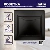 1-203-05 Розетка Intro Plano 1-203-05 с заземлением 2P+E Schuko с крышкой 16А-250В IP20 С