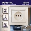 1-201-02  Розетка Intro Plano 1-201-02 без заземления 2P 16А-250В IP20 СУ слоновая кость