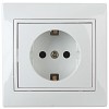 1Э-206-01 Розетка Intro Plano 1Э-206-01 с заземлением 2P+E Schuko со шторками, 16А-250В,