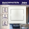 1-101-06 Выключатель Intro Plano 1-101-06 одноклавишный 10А-250В, IP20, СУ, перламутр
