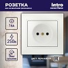 1-201-06 Розетка Intro Plano 1-201-06 без заземления 2P 16А-250В IP20 СУ перламутр