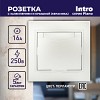 1-203-06 Розетка Intro Plano 1-203-06 с заземлением 2P+E Schuko с крышкой 16А-250В IP20 С