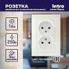 1-204-06 Розетка Intro Plano 1-204-06 без заземления двойная 2х2P 16А-250В IP20 СУ перлам