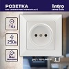 4-201-06  Розетка Intro Solo 4-201-06 без заземления 2P 16А-250В IP20 СУ перламутр