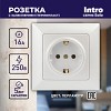 4-202-06  Розетка Intro Solo 4-202-06 с заземлением 2P+E Schuko 16А-250В IP20 СУ перламутр