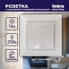 4-203-06  Розетка Intro Solo 4-203-06 с заземлением 2P+E Schuko с крышкой 16А-250В IP20 СУ