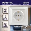 4-206-06  Розетка Intro Solo 4-206-06 с заземлением 2P+E Schuko со шторками 16А-250В IP20 