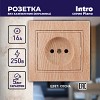 1-201-11 Розетка Intro Plano 1-201-11 без заземления 2P 16А-250В IP20 СУ сосна