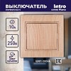 1-101-11 Выключатель Intro Plano 1-101-11 одноклавишный 10А-250В, IP20, СУ, сосна