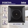4-201-05 Розетка Intro Solo 4-201-05 без заземления 2P 16А-250В IP20 СУ антрацит