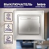 1-103-03  Переключатель Intro Plano 1-103-03 одноклавишный 10А-250В, IP20, СУ, алюминий