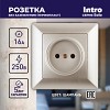 4-201-04 Розетка Intro Solo 4-201-04 без заземления 2P 16А-250В IP20 СУ шампань