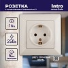 4-202-02 Розетка Intro Solo 4-202-02 с заземлением 2P+E Schuko 16А-250В IP20 СУ слоновая