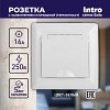 4-203-01 Розетка Intro Solo 4-203-01 с заземлением 2P+E Schuko с крышкой 16А-250В IP20 СУ белый